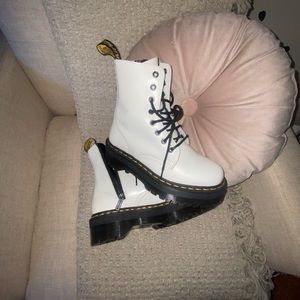 White Platform Doc Martens Size-8